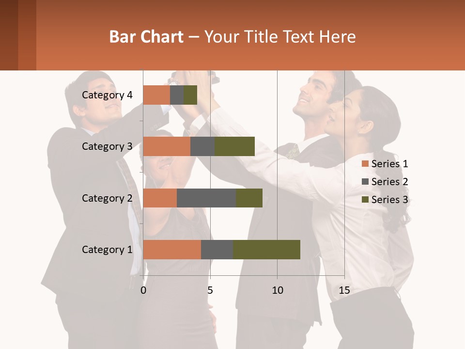 A Group Of People Holding Up A Trophy PowerPoint Template