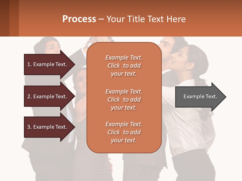 A Group Of People Holding Up A Trophy PowerPoint Template