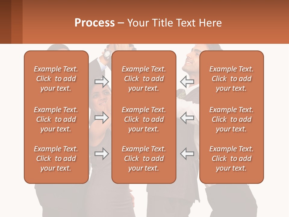A Group Of People Holding Up A Trophy PowerPoint Template