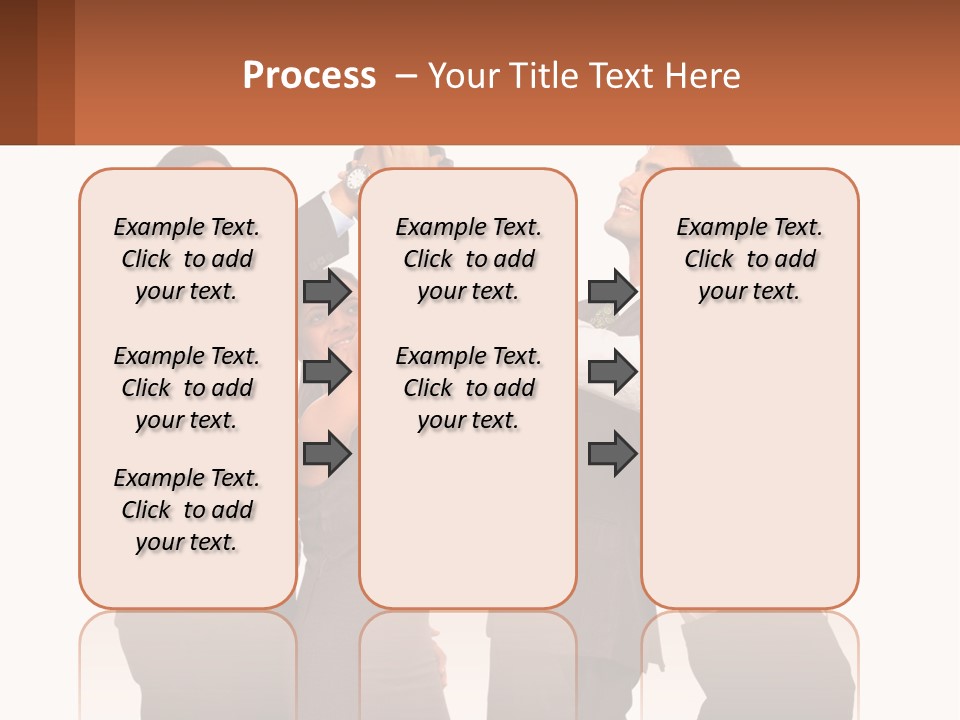 A Group Of People Holding Up A Trophy PowerPoint Template