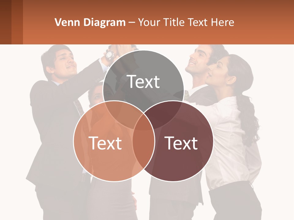 A Group Of People Holding Up A Trophy PowerPoint Template