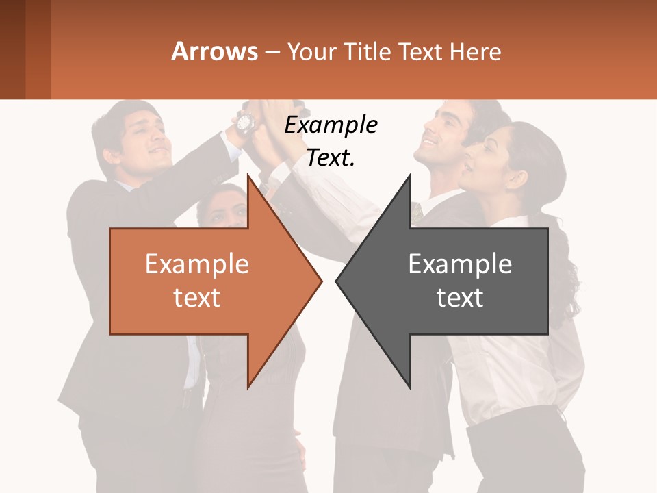 A Group Of People Holding Up A Trophy PowerPoint Template