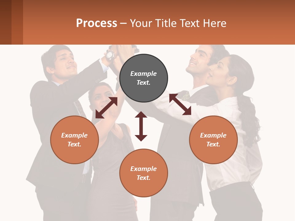 A Group Of People Holding Up A Trophy PowerPoint Template