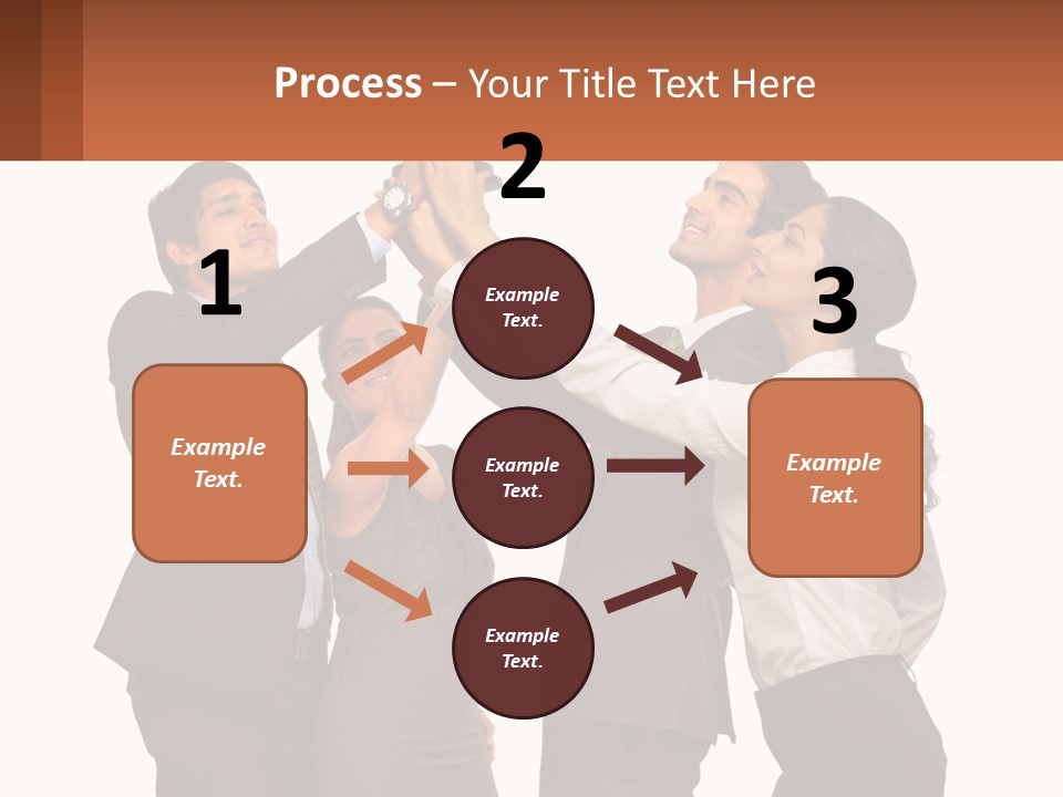 A Group Of People Holding Up A Trophy PowerPoint Template