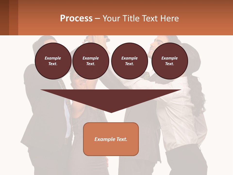 A Group Of People Holding Up A Trophy PowerPoint Template