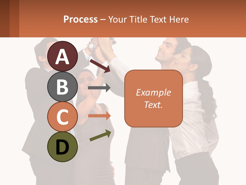 A Group Of People Holding Up A Trophy PowerPoint Template