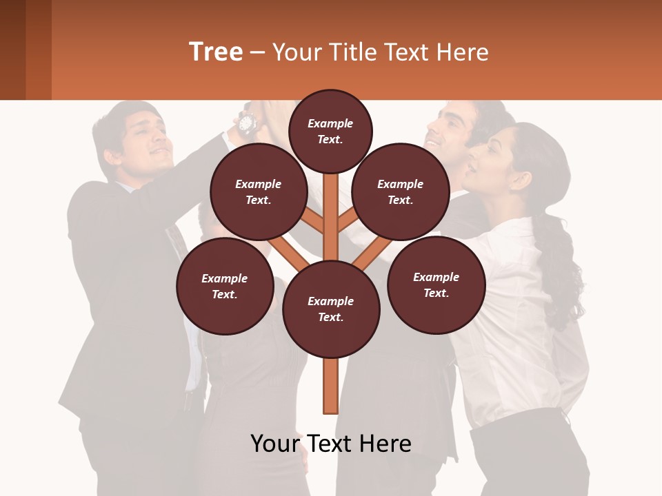 A Group Of People Holding Up A Trophy PowerPoint Template