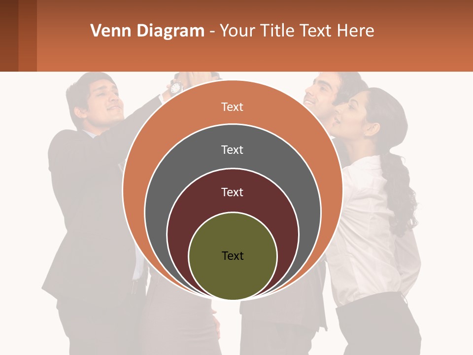 A Group Of People Holding Up A Trophy PowerPoint Template
