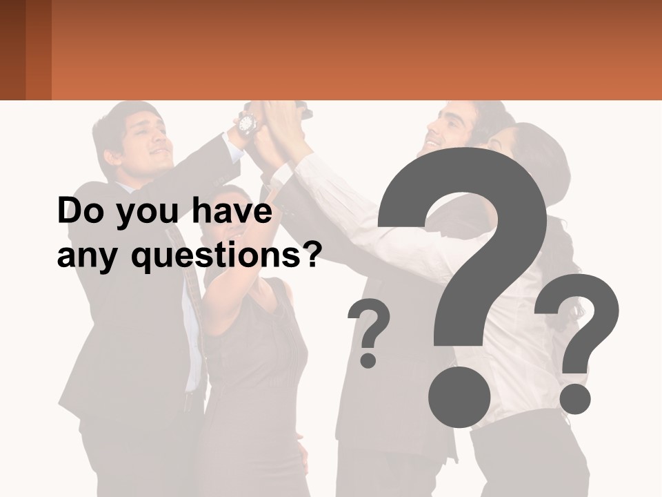 A Group Of People Holding Up A Trophy PowerPoint Template