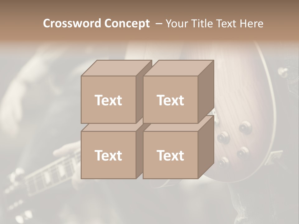 A Person Holding A Guitar In Their Hand PowerPoint Template