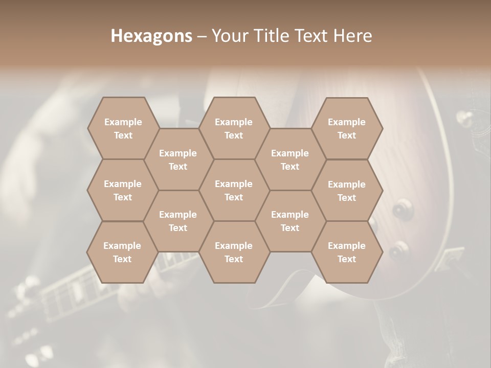 A Person Holding A Guitar In Their Hand PowerPoint Template