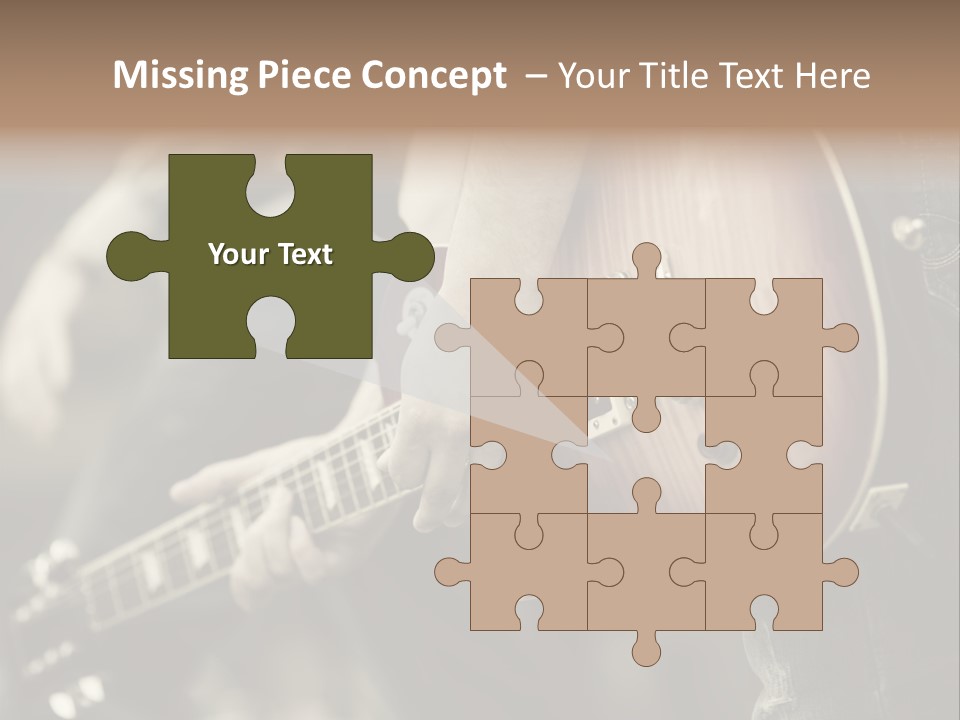 A Person Holding A Guitar In Their Hand PowerPoint Template