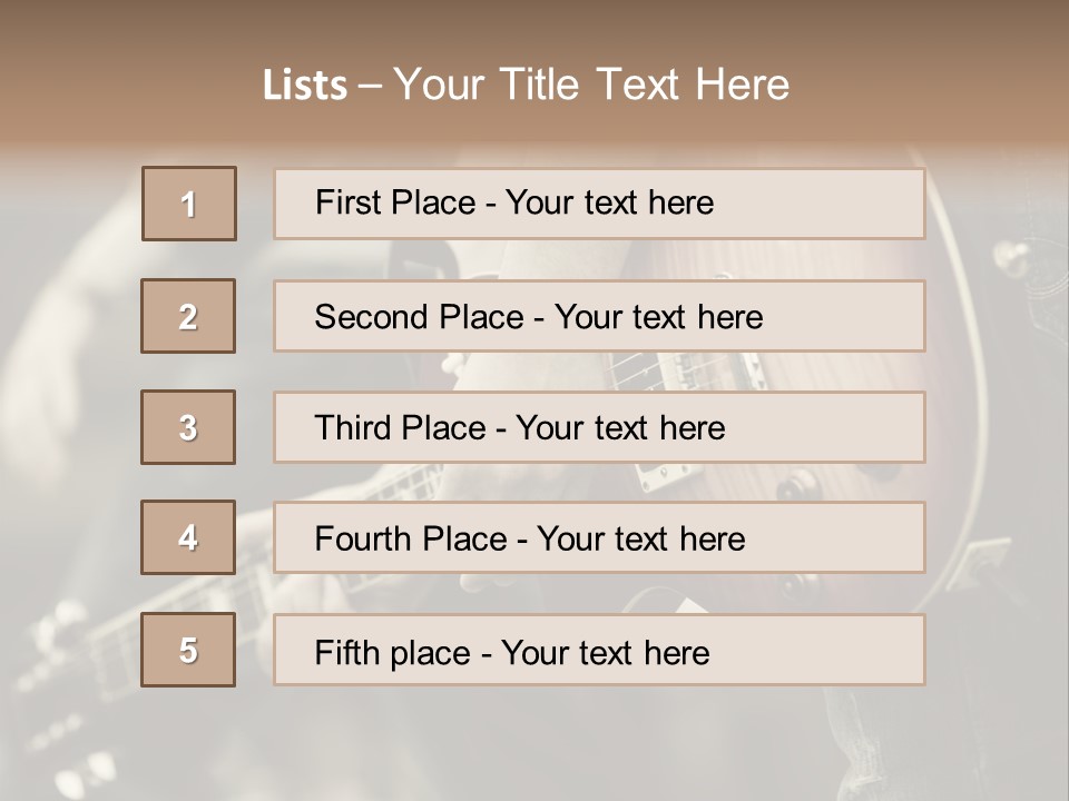 A Person Holding A Guitar In Their Hand PowerPoint Template