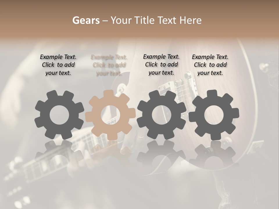 A Person Holding A Guitar In Their Hand PowerPoint Template