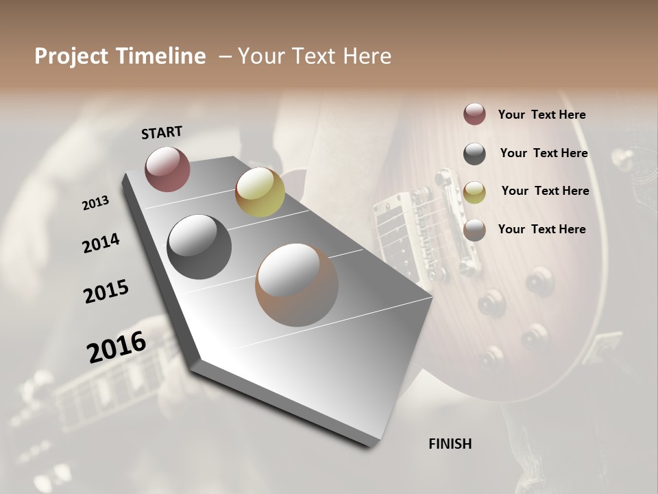 A Person Holding A Guitar In Their Hand PowerPoint Template