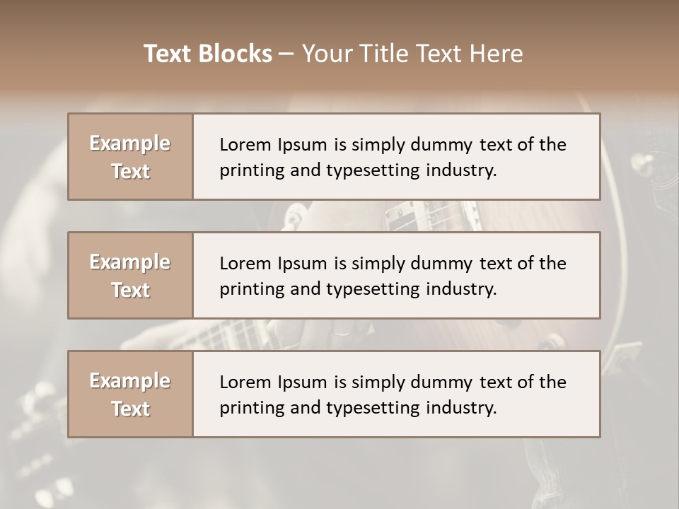 A Person Holding A Guitar In Their Hand PowerPoint Template