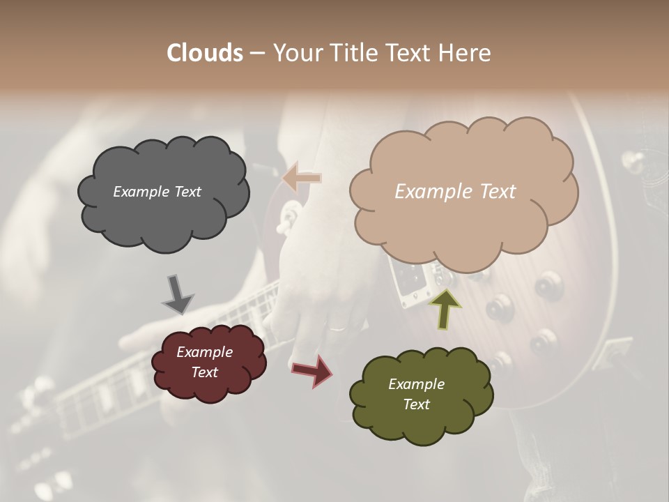 A Person Holding A Guitar In Their Hand PowerPoint Template