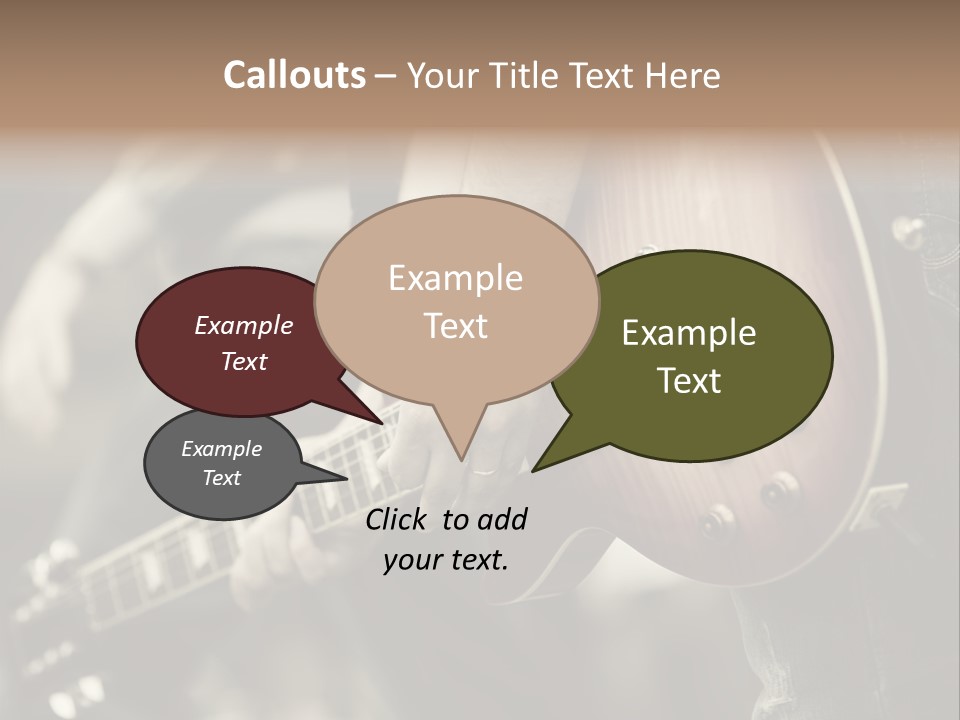 A Person Holding A Guitar In Their Hand PowerPoint Template
