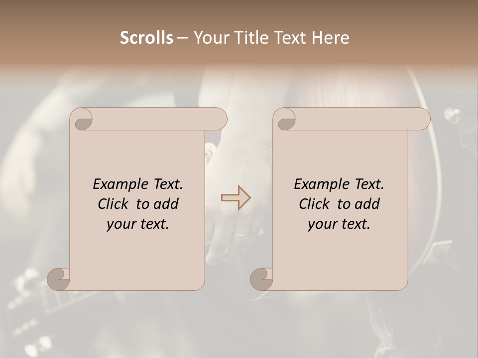 A Person Holding A Guitar In Their Hand PowerPoint Template
