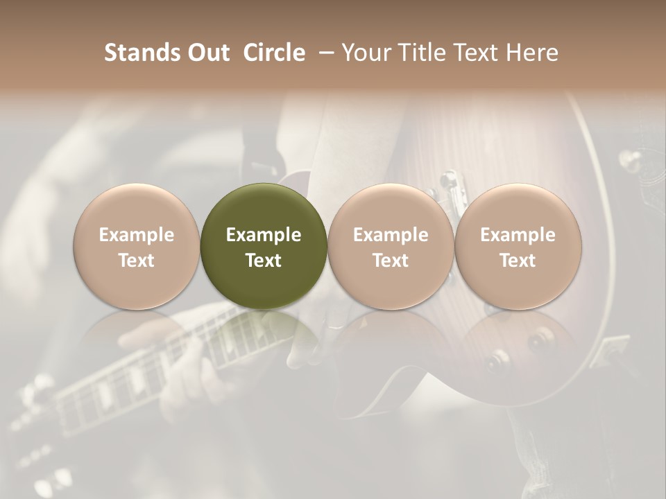 A Person Holding A Guitar In Their Hand PowerPoint Template