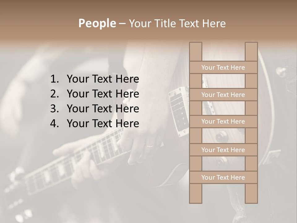 A Person Holding A Guitar In Their Hand PowerPoint Template