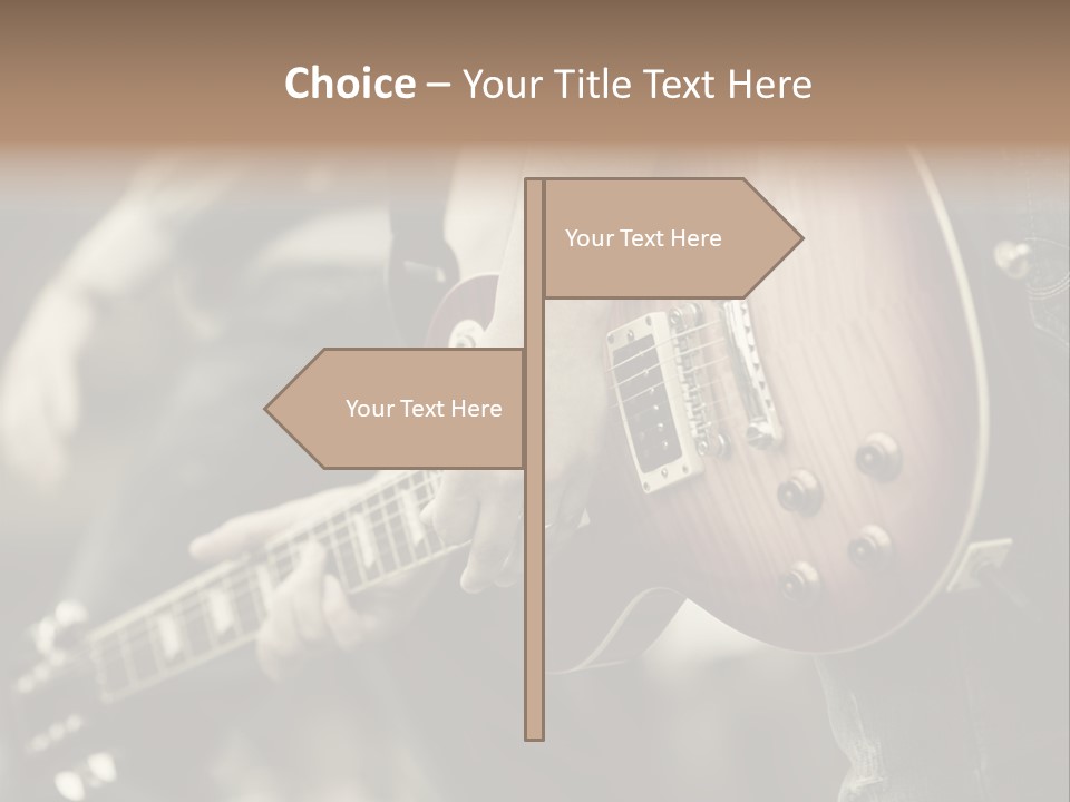 A Person Holding A Guitar In Their Hand PowerPoint Template