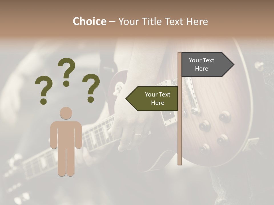 A Person Holding A Guitar In Their Hand PowerPoint Template