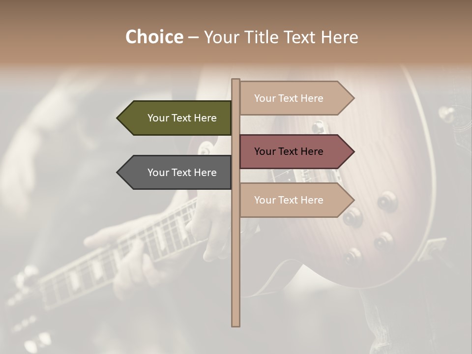 A Person Holding A Guitar In Their Hand PowerPoint Template