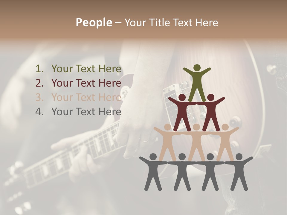 A Person Holding A Guitar In Their Hand PowerPoint Template