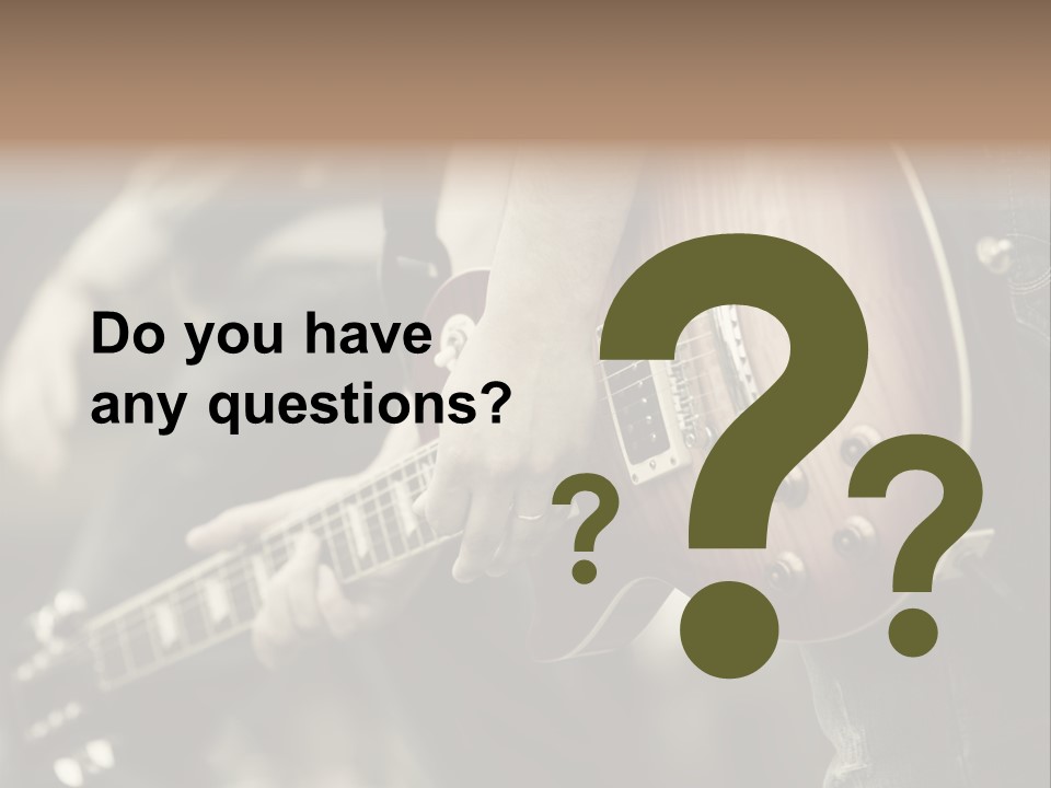 A Person Holding A Guitar In Their Hand PowerPoint Template