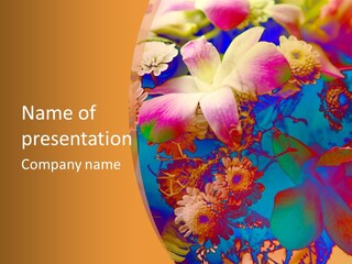 A Colorful Flower Powerpoint Presentation Is Shown PowerPoint Template