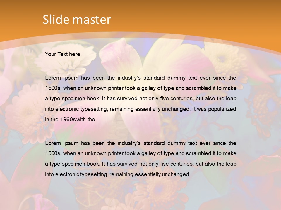 A Colorful Flower Powerpoint Presentation Is Shown PowerPoint Template