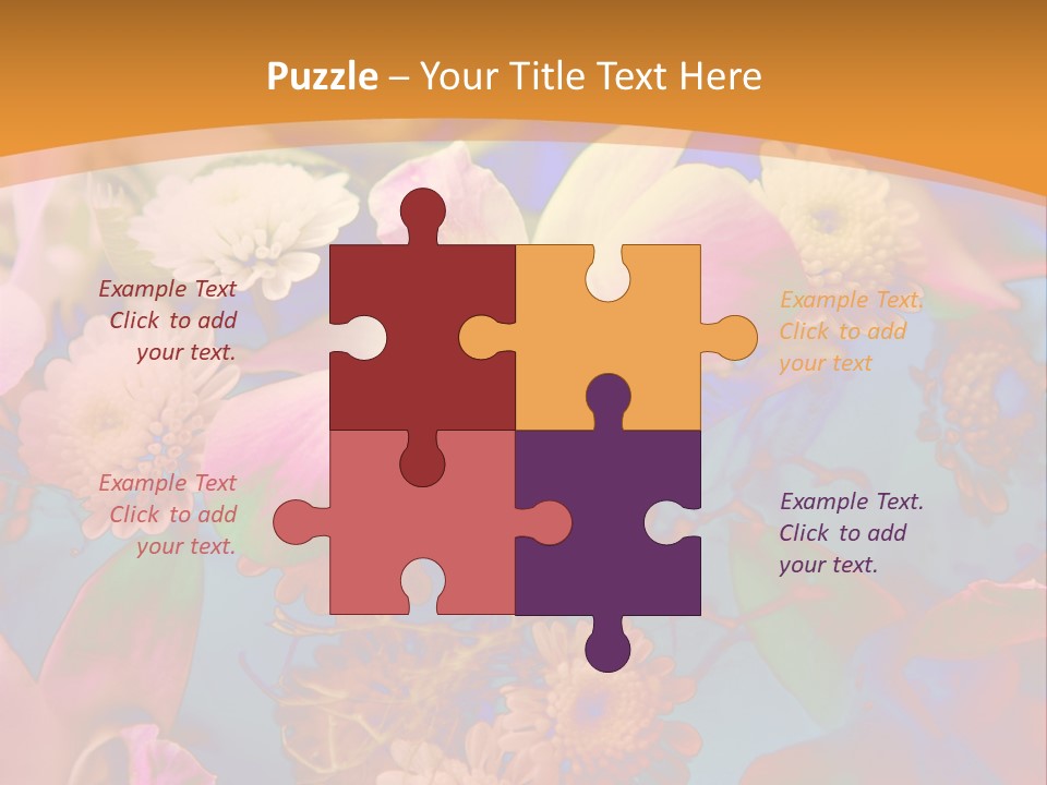 A Colorful Flower Powerpoint Presentation Is Shown PowerPoint Template