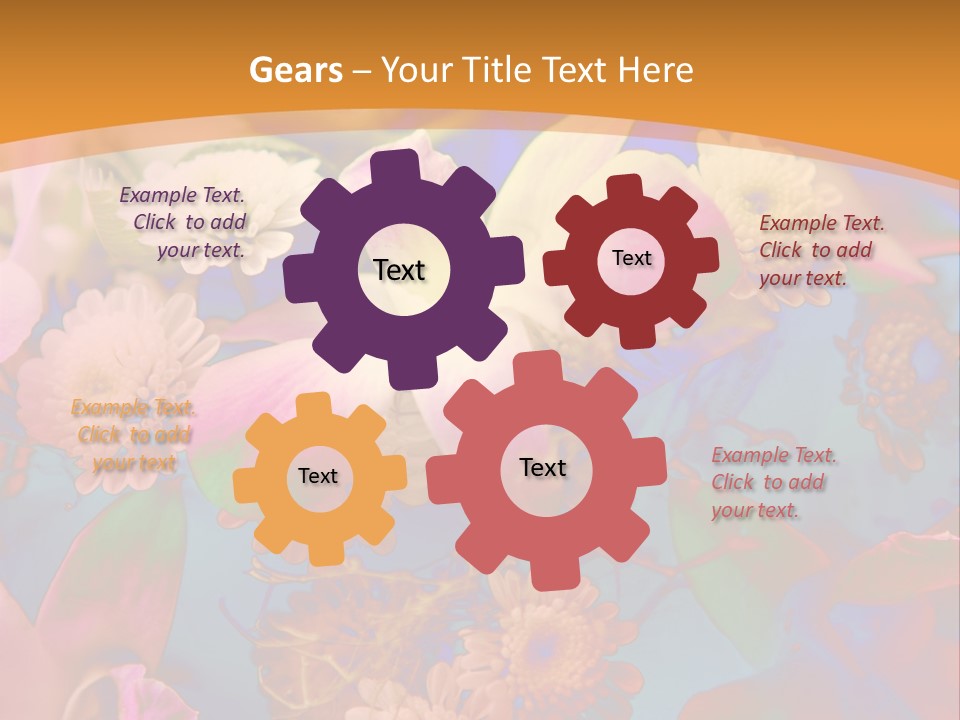 A Colorful Flower Powerpoint Presentation Is Shown PowerPoint Template