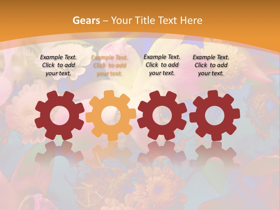 A Colorful Flower Powerpoint Presentation Is Shown PowerPoint Template