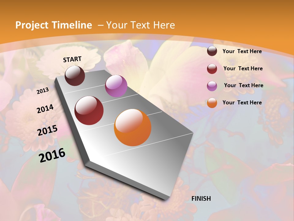 A Colorful Flower Powerpoint Presentation Is Shown PowerPoint Template