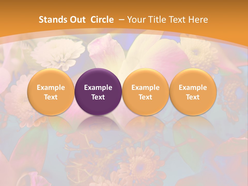 A Colorful Flower Powerpoint Presentation Is Shown PowerPoint Template