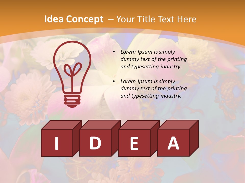 A Colorful Flower Powerpoint Presentation Is Shown PowerPoint Template