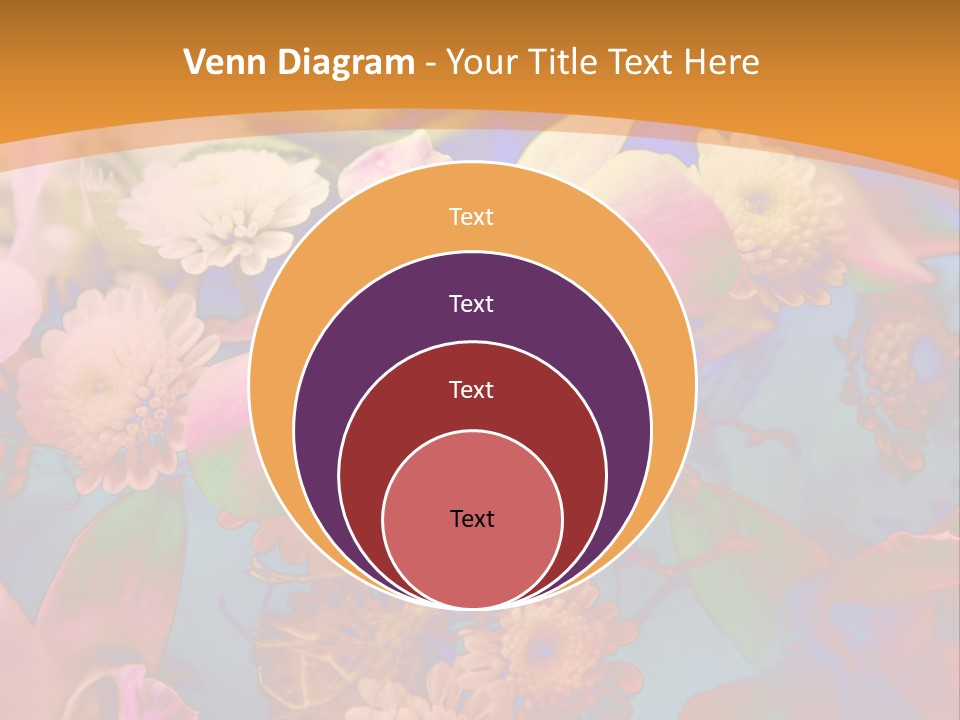 A Colorful Flower Powerpoint Presentation Is Shown PowerPoint Template