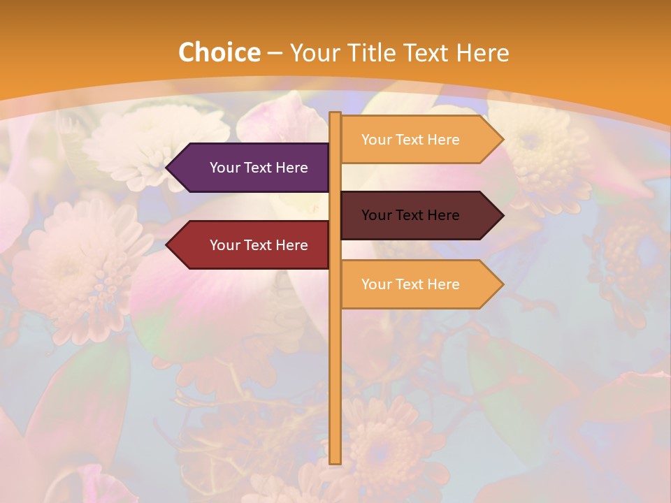 A Colorful Flower Powerpoint Presentation Is Shown PowerPoint Template