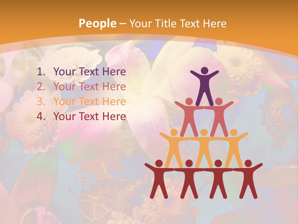 A Colorful Flower Powerpoint Presentation Is Shown PowerPoint Template