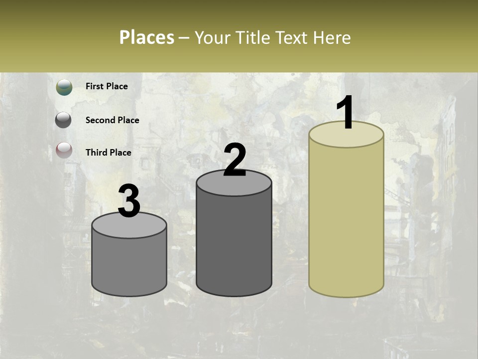 A Painting Of A Factory With Smoke Coming Out Of It PowerPoint Template