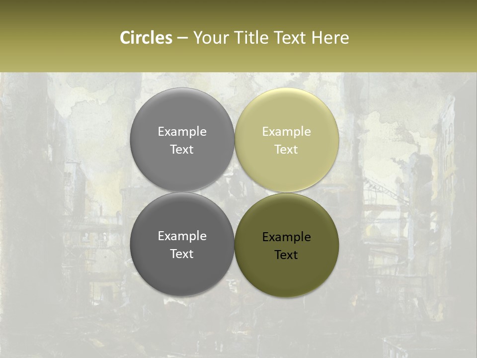 A Painting Of A Factory With Smoke Coming Out Of It PowerPoint Template