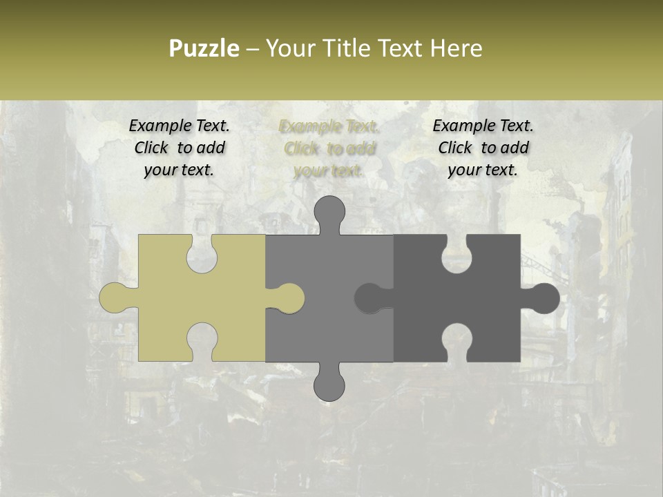 A Painting Of A Factory With Smoke Coming Out Of It PowerPoint Template