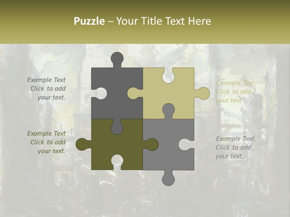 A Painting Of A Factory With Smoke Coming Out Of It PowerPoint Template