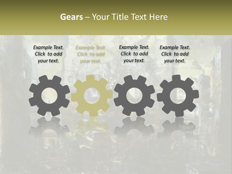 A Painting Of A Factory With Smoke Coming Out Of It PowerPoint Template