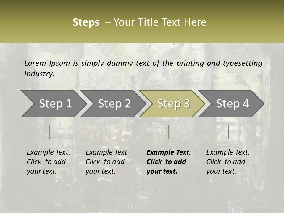 A Painting Of A Factory With Smoke Coming Out Of It PowerPoint Template