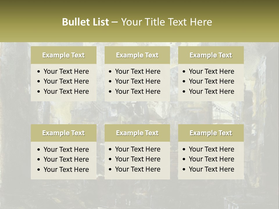 A Painting Of A Factory With Smoke Coming Out Of It PowerPoint Template
