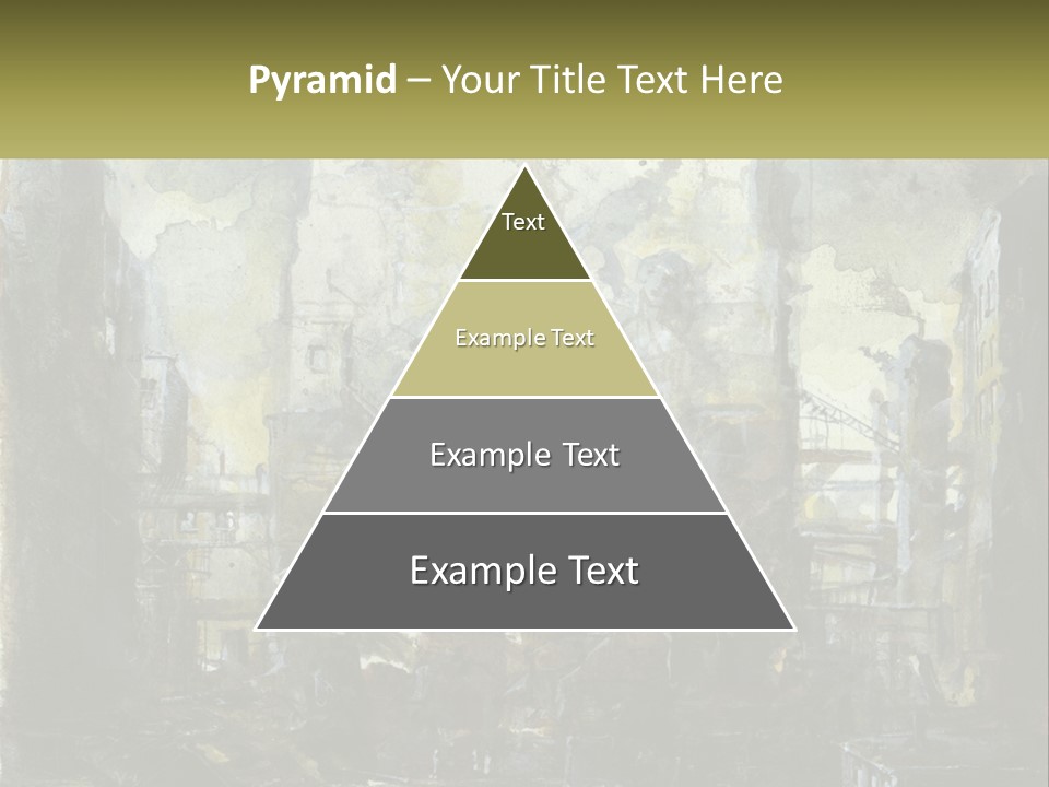 A Painting Of A Factory With Smoke Coming Out Of It PowerPoint Template