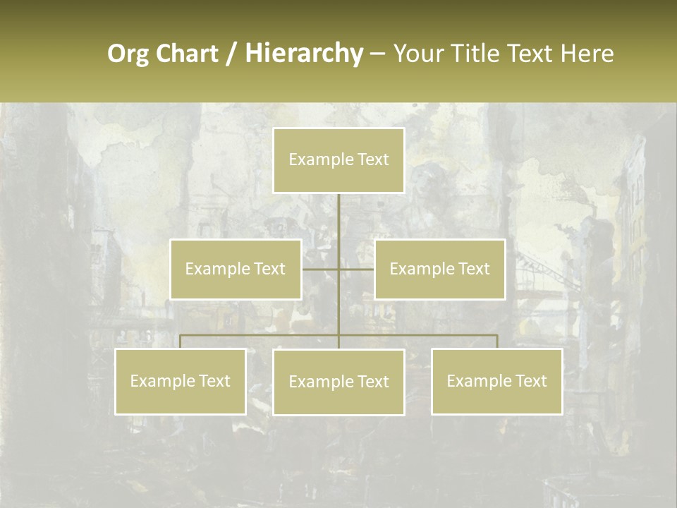 A Painting Of A Factory With Smoke Coming Out Of It PowerPoint Template